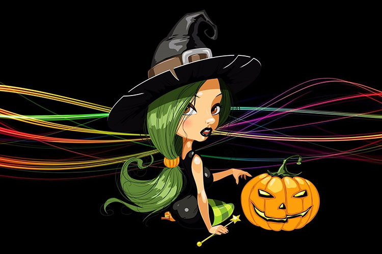 Tải + Download hình nền Phù Thủy trong lễ hội Halloween