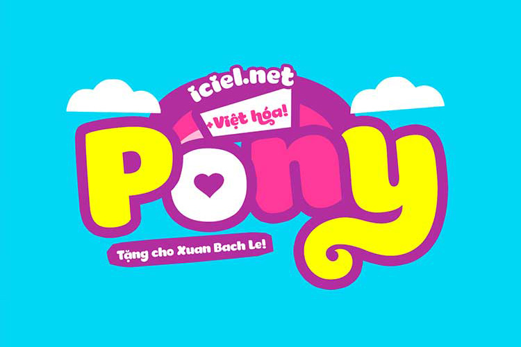 Tải + Download font chữ ngộ nghĩnh Pony Việt hóa đẹp