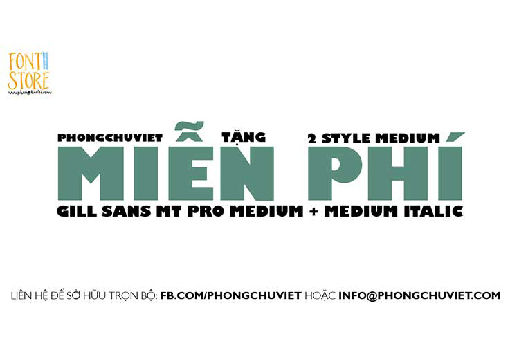 Tải + Download font chữ nổi tiếng của người Mỹ Gill Sans MT Pro Việt hóa đẹp