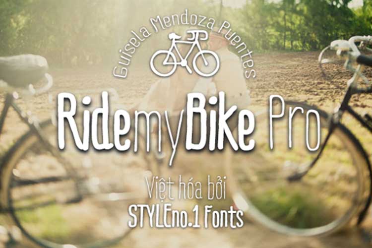 Tải + Download font chữ chữ viết tay Ride my Bike Việt hóa đẹp