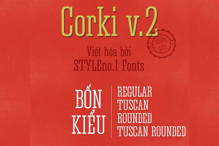 Tải + Download font chữ serif Corki V.2 Việt hóa đẹp
