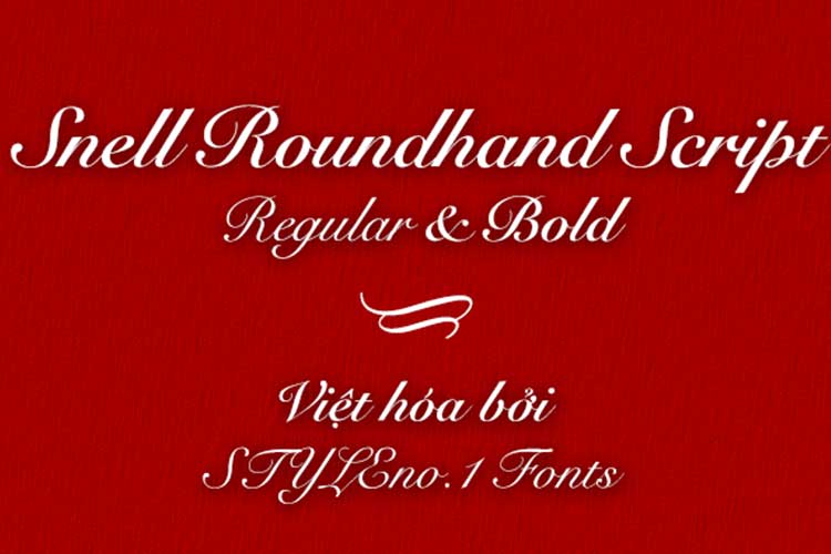Tải + Download font chữ Snell Roundhand Script Việt hóa đẹp miễn phí