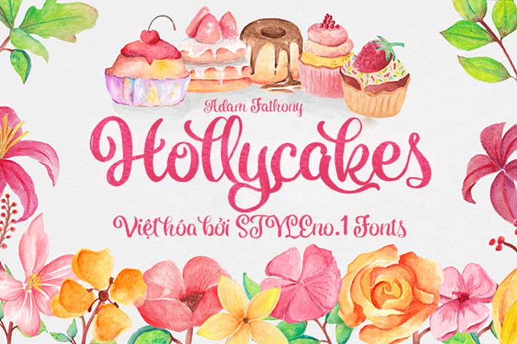 Tải + Download font chữ viết tay Hollycakes Việt hóa đẹp