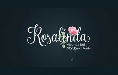 Tải + Download font chữ viết tay Rosalinda Việt hóa đẹp