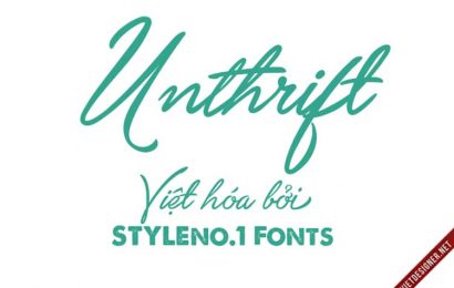 Tải + Download font chữ viết tay Unthrift Việt hóa đẹp