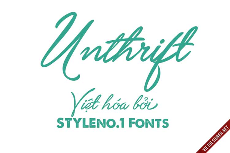 Tải + Download font chữ viết tay Unthrift Việt hóa đẹp