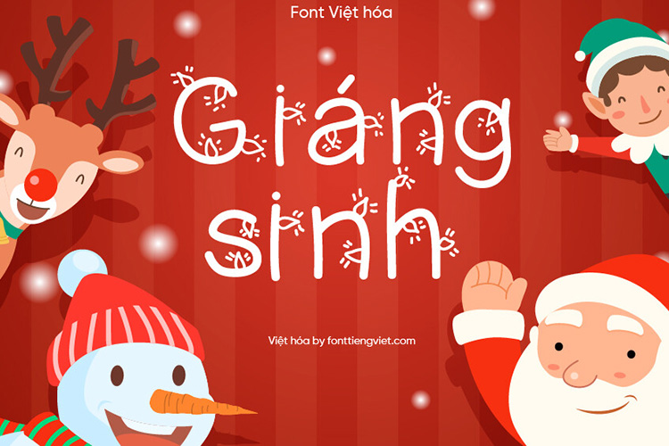 Tải + Download font chữ 1FTV Christmas Ligtness – Giáng sinh việt hóa