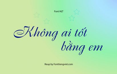 Tải + Download font chữ Việt hóa HLT Boulevard Italic miễn phí
