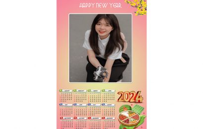 Tải + Download file PSD khung ảnh lịch Happy New Year 2024