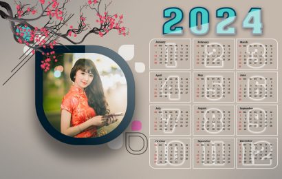Tải + Download file PSD khung ảnh lịch (calendar) 2024 Free