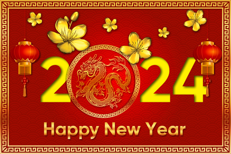 thiệp chúc tết 2024 mừng xuân năm mới - tết nguyên đán Giáp Thìn số 2