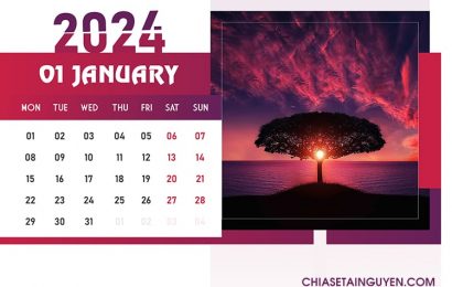 Tải + Download file PSD thiết kế mẫu lịch để bàn 2024 đẹp