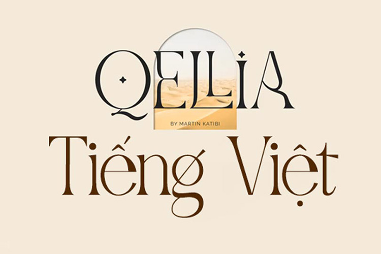 Tải + Download font chữ Việt hóa Qellia 1 Kiểu Serif Sang Trọng